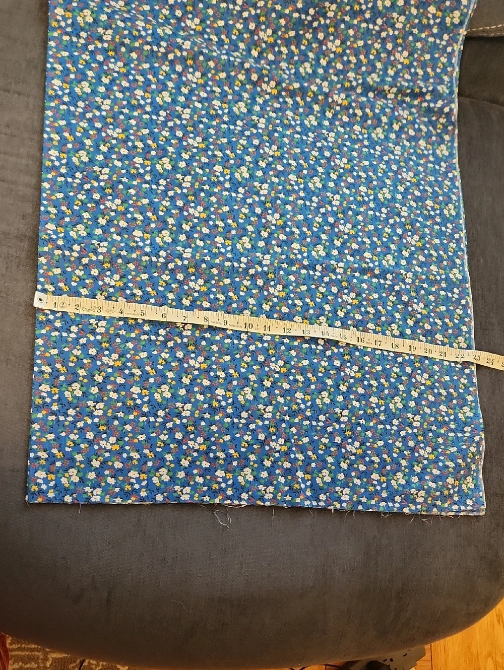 Ditsy Blue Floral Cotton Fabric 96